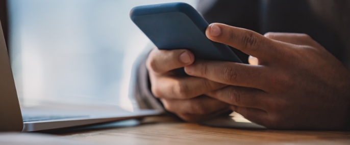 a mobile phone in someones hands