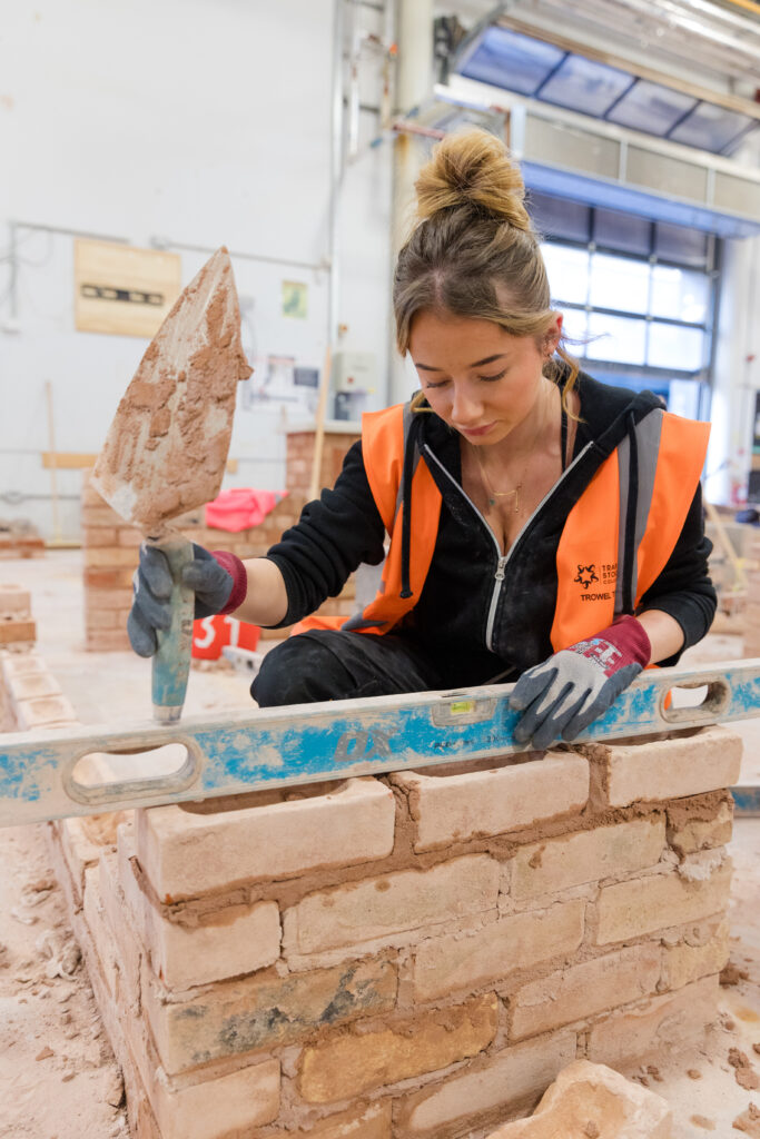 female brickwork student